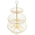 thumbnail image 6 of QUMONIN 3-Tier Fruit Basket Stand for Countertop - Golden, 6 of 8