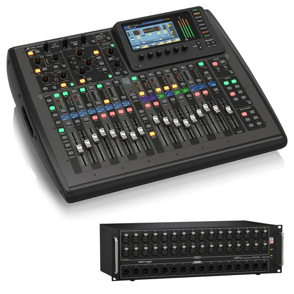 Behringer X32 COMPACT 16 x 8 Digital Mixing Console Bundle with Behringer S32 Digital I/O Stage Box