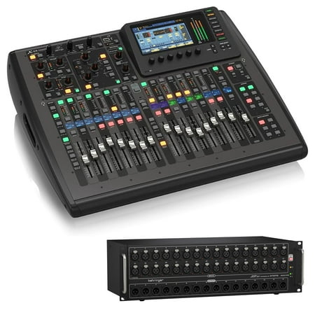 Behringer X32 COMPACT 16 x 8 Digital Mixing Console Bundle with Behringer S32 Digital I/O Stage Box