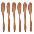thumbnail image 1 of Espátulas de madera para mantequilla, esparcidores de mermelada, espátulas para mermelada de pan, espátulas de mantequilla de madera para cocina, 6 uds., 1 of 5