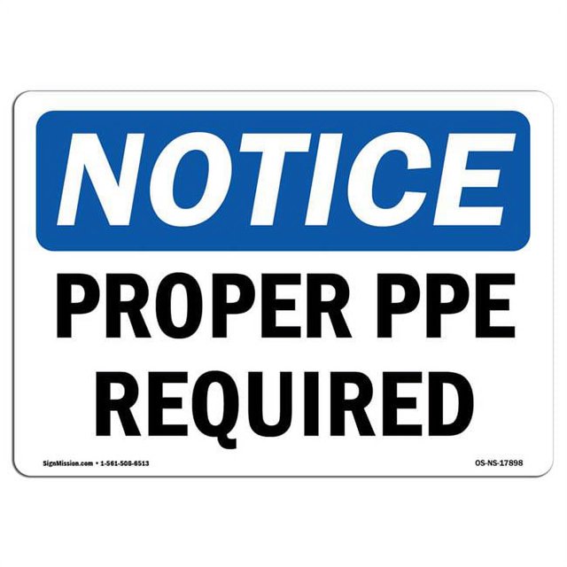 SignMission OS-NS-P-1824-L-17898 Panneau de Signalisation - Pep Requis