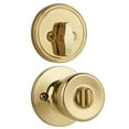 thumbnail image 4 of Hyper Tough Keyed Entry Polished Brass Tulip Doorknob and Deadbolt Combo Pack, 4 of 10
