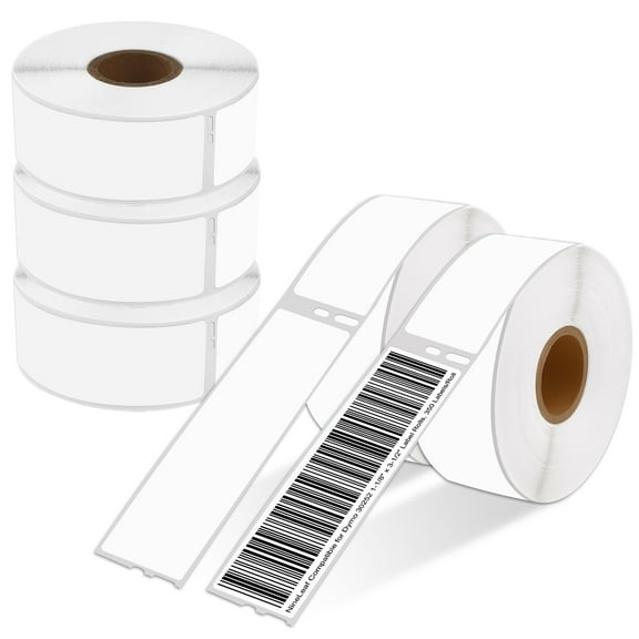 NineLeaf 5 Rolls Compatible for DYMO 30252 1-1/8 in x 3-1/2 in Shipping Address Barcode Labels, 350 Labels Per Roll