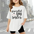 thumbnail image 2 of Fshinging Girl's Casual T-Shirt Tee Girl Promoted To Big Sister Going To Be Big Sis Short Sleeve Birth Announcement （3 14years） Athletic Tops Tees, 2 of 7