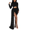 thumbnail image 1 of KaLI_store Formal Dresses for Women Wedding Guest Women's Elegant Midi Bodycon Dress Sleeveless Backless Ruffle Hem Formal Wedding Guest Dresses Black,S, 1 of 5