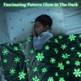 thumbnail image 2 of PAVILIA Glow in the Dark Blanket, Blue Snowflake Gift for Girls Boys, Toy Blanket for 1 2 3 4 5 6 7 8 9 10 Year Old, Soft Plush Fleece Kids Gift Blanket for Birthday, Christmas, Room Decor, 50x60, 2 of 9