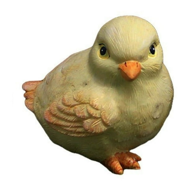 Adorables adornos de pollo para jardín, animales de resina para exteriores, decoración de jardín, estatua de pollo, adorno de jardín, decoración del hogar, tamaño pequeño, para patio, 20 cm