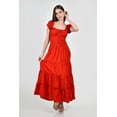 thumbnail image 4 of Vestido maxi campesino Roman Fashion /Juvenil, 14646 (Rojo) rojo G, 4 of 5