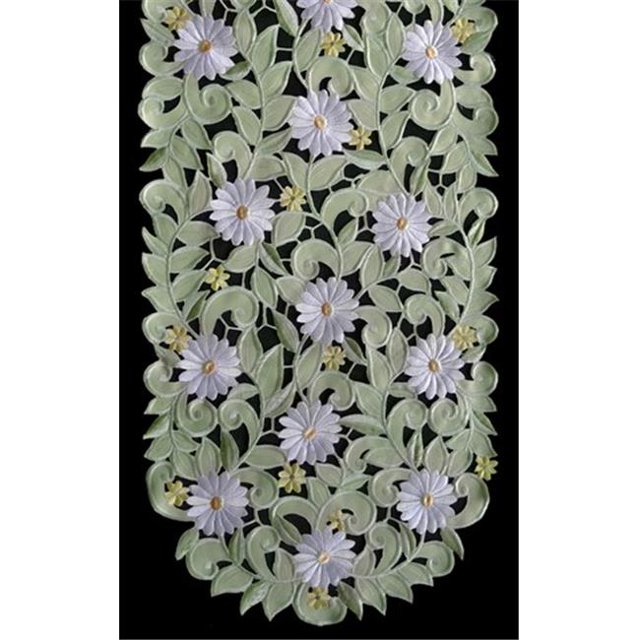Sinobrite H7667-G Nacré Vert Marguerite Rond - 16 Po.