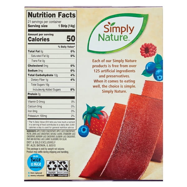 Pack of 2 - Wildberry Fruit Strips, 21 count Package May Vary