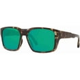 thumbnail image 2 of Costa Del Mar Men's Tailwalker Square Sunglasses, Matte Wetlands/Green Mirrored Polarized 580G, 56 mm, 2 of 5