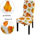 thumbnail image 6 of Orange Pumpkin Chair Covers Halloween High Chair Cover Set of 6 Autumn Pumpkins Bright Trendy Washable Stretch Removable Slipcovers for Kitchen Dining Room Hotel, 6 of 6