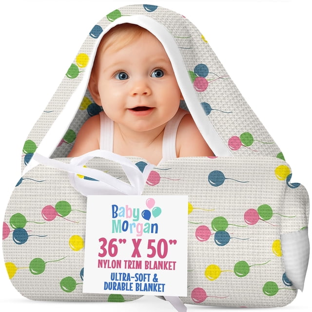 Manta para Bebé Baby Morgan 91x127 cm con Tejido Térmico de Cuadritos y Ribete de Nylon