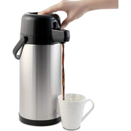 Airpot Coffee Carafe - TOMAKEIT 3L(102 Oz) Airpot Beverage Dispenser Insulated Stainless Steel Large Coffee Thermal - Pump Action Airpot for Hot/Cold Water