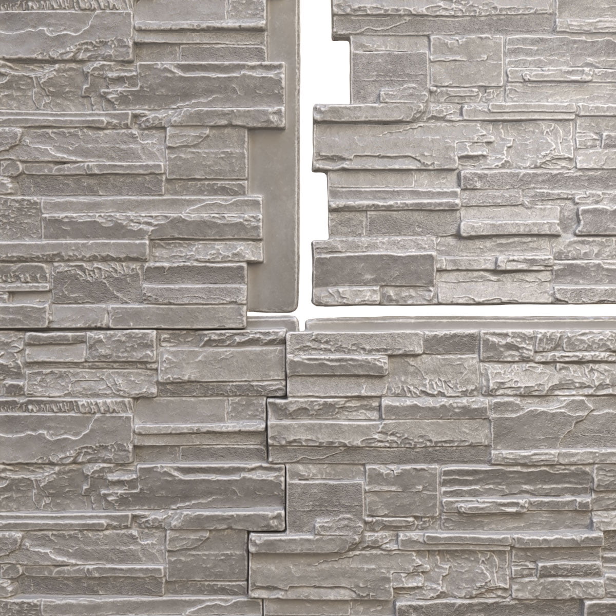 Ekena Millwork EverStone Faux Stone Siding, Grey, 48"