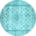thumbnail image 1 of Ahgly Company Indoor Round Persian Light Blue Traditional Area Rugs, 3' Round, 1 of 4