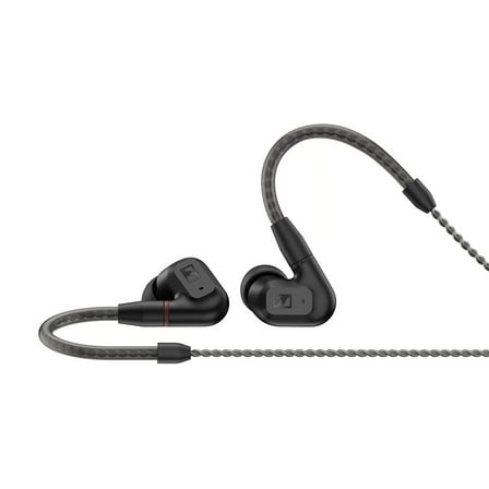Sennheiser IE 200 In-Ear Audiophile Headphones - TrueResponse Transducers for Neutral Sound, Impactful Bass, Detachable Braided Cable with Flexible Ear Hooks - Black