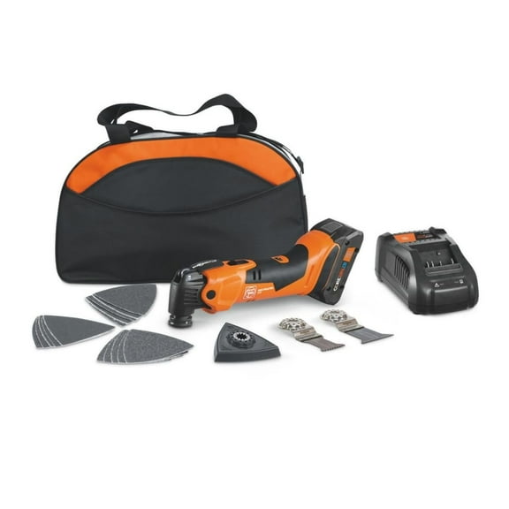 Fein Cordless MultiMaster AMM 500 PLUS 4 Ah with Nylon Bag for Interior Construction and Renovation - Starlock Plus Mount, QuickIn System, AMPShare/Bosch 18V Battery Compatible - 71293866090