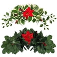thumbnail image 1 of Travelwant Pre-Lit Artificial Christmas Teardrop, Green, Frosted Berry, Decorated with Pine Cones, Berry Clusters, Frosted Branches, Christmas Collection, 1 of 9