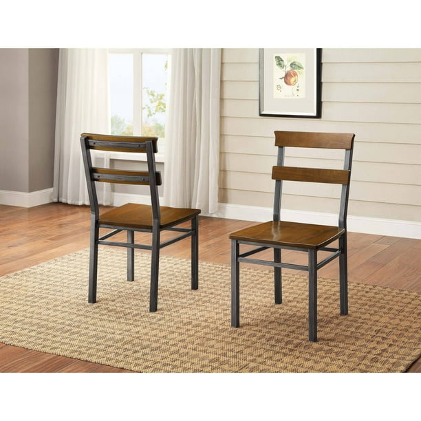 Better Homes & Gardens Mercer Dining Chair, Vintage Oak, Set of 2