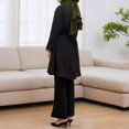 thumbnail image 4 of Elegant 2-Piece Outfit: Crystal Embellished Loose Top & Flared Pants Set For Women - Casual Daily & Party Wear, 4 of 5
