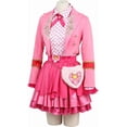 thumbnail image 5 of Satmonnus Women's Pink Princess Costume Set, Adult Halloween Cosplay Outfit with Heart Print Jacket, Layered Skirt & Fuzzy Bag, Fancy Dress Up for Themed Parties, 5 of 7