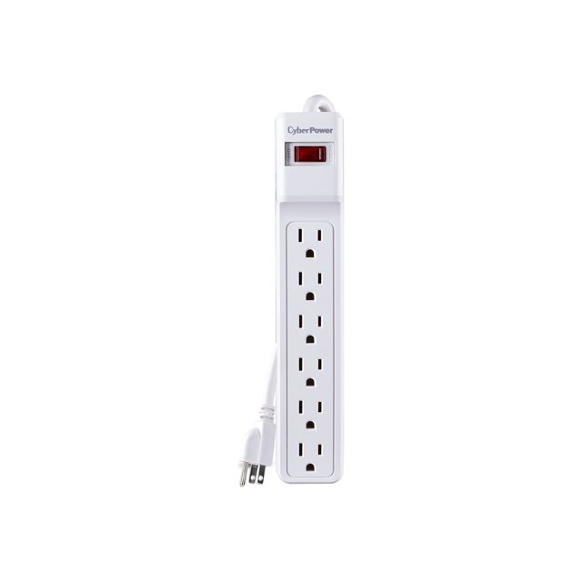 CyberPower CSB606W - Essentiel - Parasurtenseur - AC 125 V - Connecteurs de Sortie : 6 - Blanc