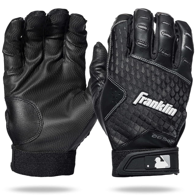 Guantes de bateo Franklin Sports 2nd Skinz Youth M negros