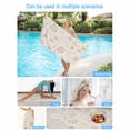 thumbnail image 5 of Beach Towel Beige Paisley Pattern Bath Pool Towels Boho Tribal Vintage Flowers Absorbent Beach Towel Soft Large Quick Dry Lightweight Camping Travel Sports Yoga Gym Swim Towels for Adult 35x70 Inch, 5 of 9