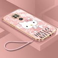 thumbnail image 3 of Motorola Moto G9 Play G9 Plus G8 Power Lite G8 G Stylus Funda Para Teléfono 6D square Cute Hello Kitty Con Cuerda De Mano TPU Silicona Suave Cubierta Carcasa De Goma, 3 of 3