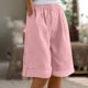 thumbnail image 2 of Pantalones Elásticos de Cintura para las Mujeres Casual Suelto Color Sólido Pantalones de Bolsillo, Cintura Alta Cómodos Joggers para Diario, 2 of 5