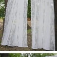 thumbnail image 5 of WBQ 2 Panels White Lace Curtains, Rod Pocket Lace Floral Semi Sheer Curtains, Light Filtering Curtain Panels for Living Room, Bedroom, Balcony 59.06x78.74'' White, 5 of 6