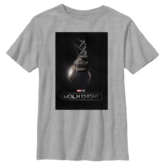 Boy's Marvel: Moon Knight Crescent Dart Poster Graphic Tee Athletic Heather Medium