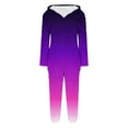 thumbnail image 6 of QATAINLAV Onesie Pajamas for Women Zipper up Fuzzy Jumpsuits Long Sleeve Cute Hooded Sleepwear Fleece Warm Loungewear, Purple, S, 6 of 7
