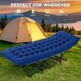thumbnail image 2 of Camping Cot for Sleeping 28" Extra Wide, Heavy-Duty 1200D Oxford Foliding Cots for Adults Portable with Mattress, Carry Bag for Guest, Travel, Hiking, Navy, 2 of 9