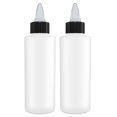 thumbnail image 1 of BRIGHTFROM Botellas aplicadoras con tapa giratoria, exprimen botellas de plástico vacías de 2 onzas, boquilla negra recargable para abrir/cerrar, multiusos (paquete de 2), 1 of 5
