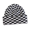 thumbnail image 2 of Mujeres Hombres Sombreros De Invierno Estampado De Vaca A Cuadros Patrón De Cuadros Gorro De Punto Suave Cálido Slouchy Skull Ski Cap, 2 of 5