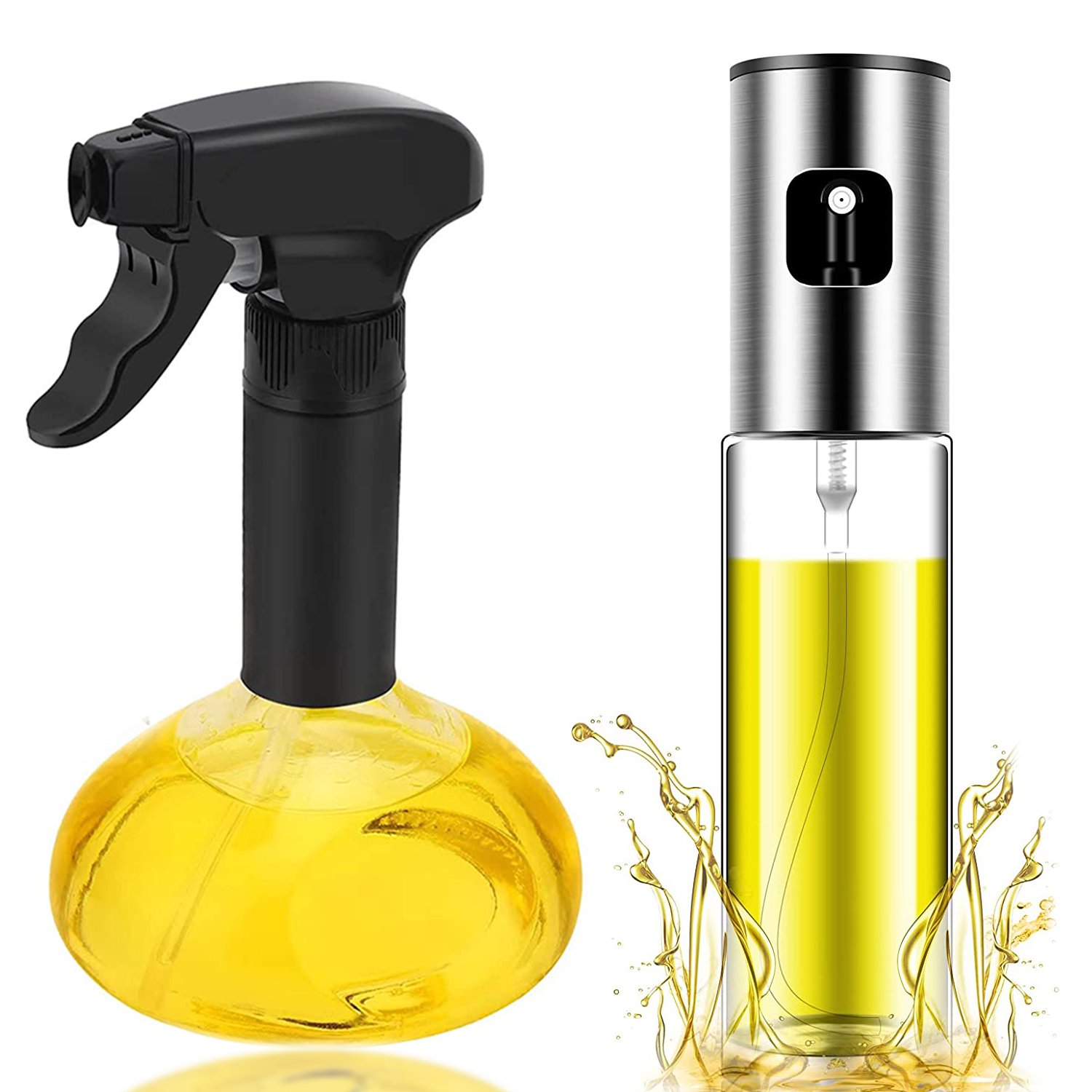 2 Pack Oil Sprayer for Cooking, Upgraded Olive Oil Spray Bottle Mister