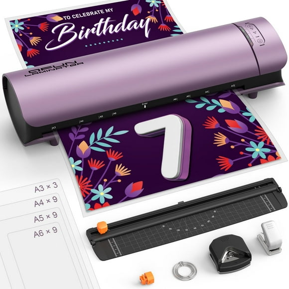 Office Presentation Laminator Machine 11x17 with Laminating Sheet A3/A4/A5, 3/5 Mil Thermal Cold Laminating Machine 13 inch Wide, 60s Warm-Up Lamination Ma