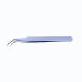 thumbnail image 2 of Stainless Steel Tweezers Curved Tip, Precision Crafting Tool for Jewelry Making Small Detail Work, Durable Hobby Tweezers for Beads Rhinestones Model Building, Purple, 2 of 6