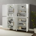 thumbnail image 2 of Crosley Furniture Roarke Wood Kitchen Pantry Storage Cabinet in White (Set of 2), 2 of 15