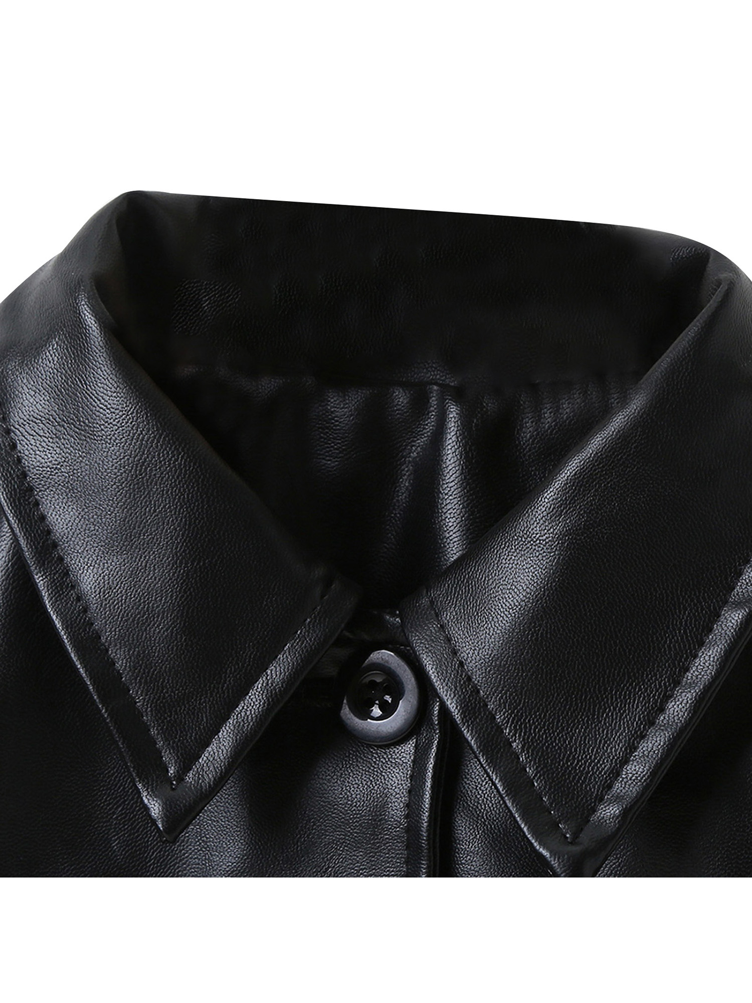Boiiwant Kids Girls PU Leather Jacket 