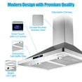 thumbnail image 4 of Joeaonz 30-Inch Chimney Hood with Steel Ventilation, LED Lighting, 700 CFM, 4 of 10