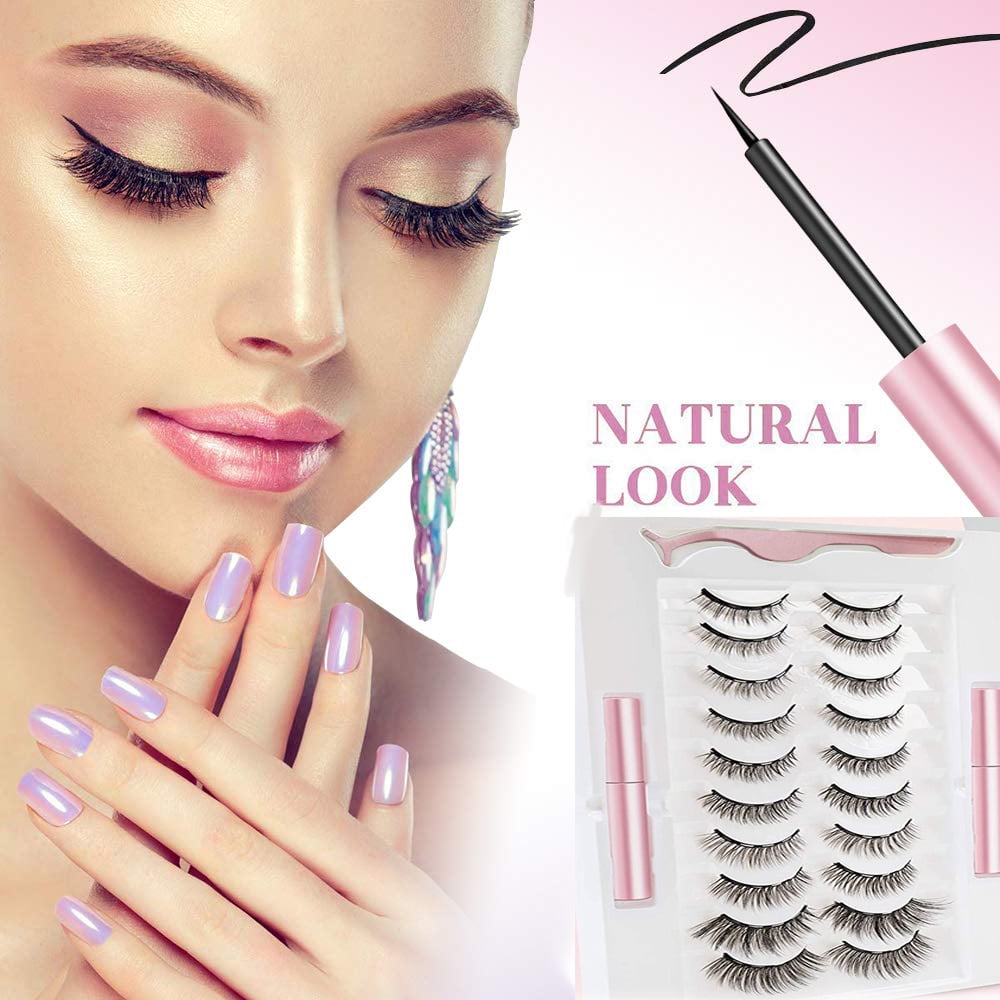 False Eyelashes Eye Look Fluffy Wispy Lashes Dramatic Faux Mink Thick