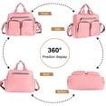 thumbnail image 5 of Diaper Bag Tote,AILKIN Baby Diaper Bag with 3 Insulated Pockets Adjustable Shoulder Strap Dry & Wet Compartment Large Capacity Bag Maternity Mommy Travel Diaper Bag for Boys Girls,Women(Pink), 5 of 8