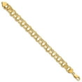 thumbnail image 2 of 14k Yellow Gold Bracelet Charm mm 8 in Triple Link, 2 of 2