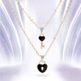 thumbnail image 4 of Collares con Colgante de Pareja Sunnimix 2 Piezas Corazón para Amantes Aniversario Trabajo Diario, 4 of 7