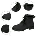 thumbnail image 7 of Mostsola Suede Combat Boots Womens Lug Sole Lace up Low Heel Ankle Boots Retro Round Toe Booties, 7 of 7