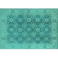 thumbnail image 1 of Ahgly Company Indoor Rectangle Oriental Turquoise Blue Traditional Area Rugs, 5' x 7', 1 of 4
