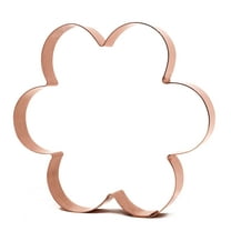 Chunky Retro Flower Cookie Cutter 5.25 X 5 inches - Handcrafted Copper Cookie Cutter by The Fussy Pup